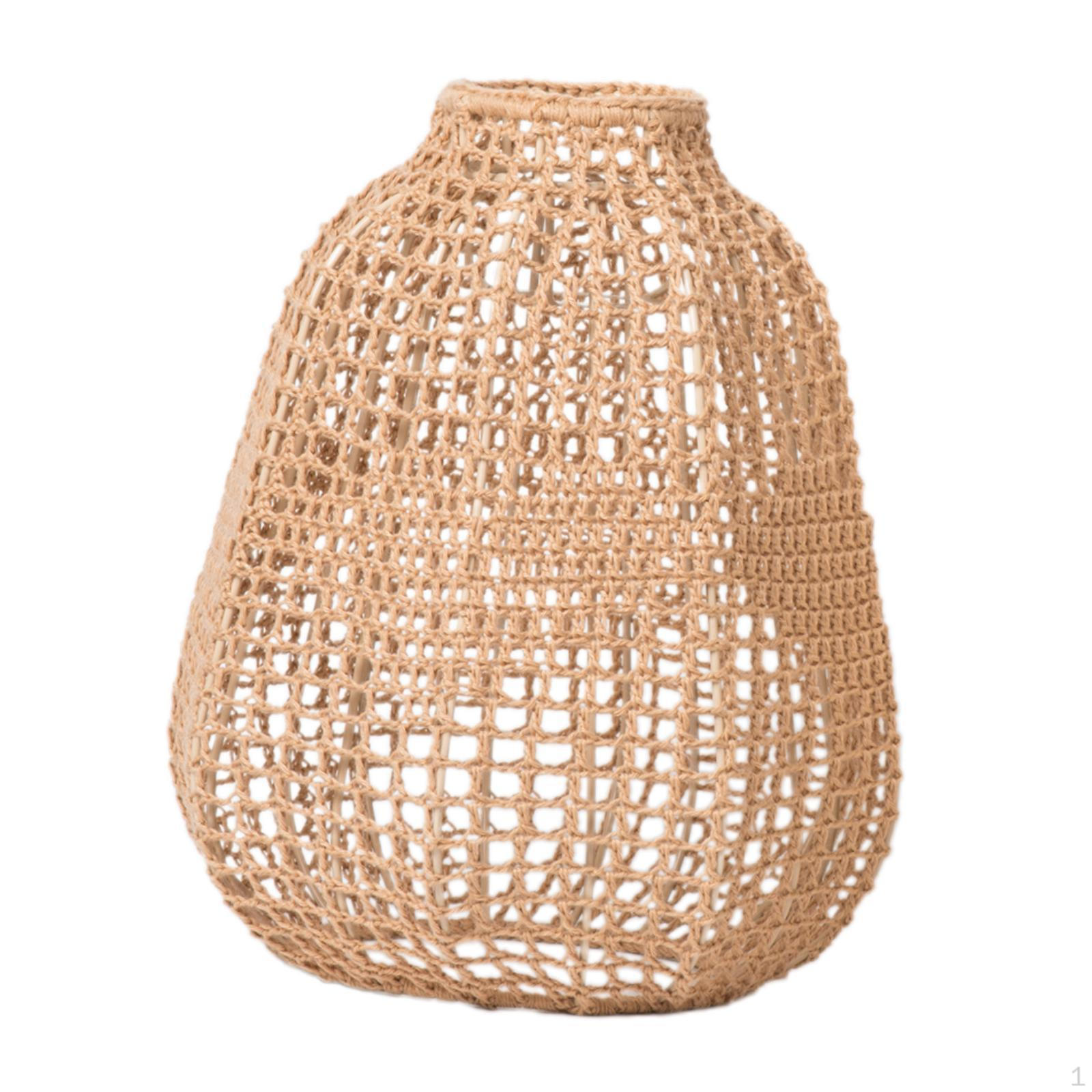 

Потолочный фонарь ручной работы, плетеный абажур для подвесного светильника для кухни жёлтый