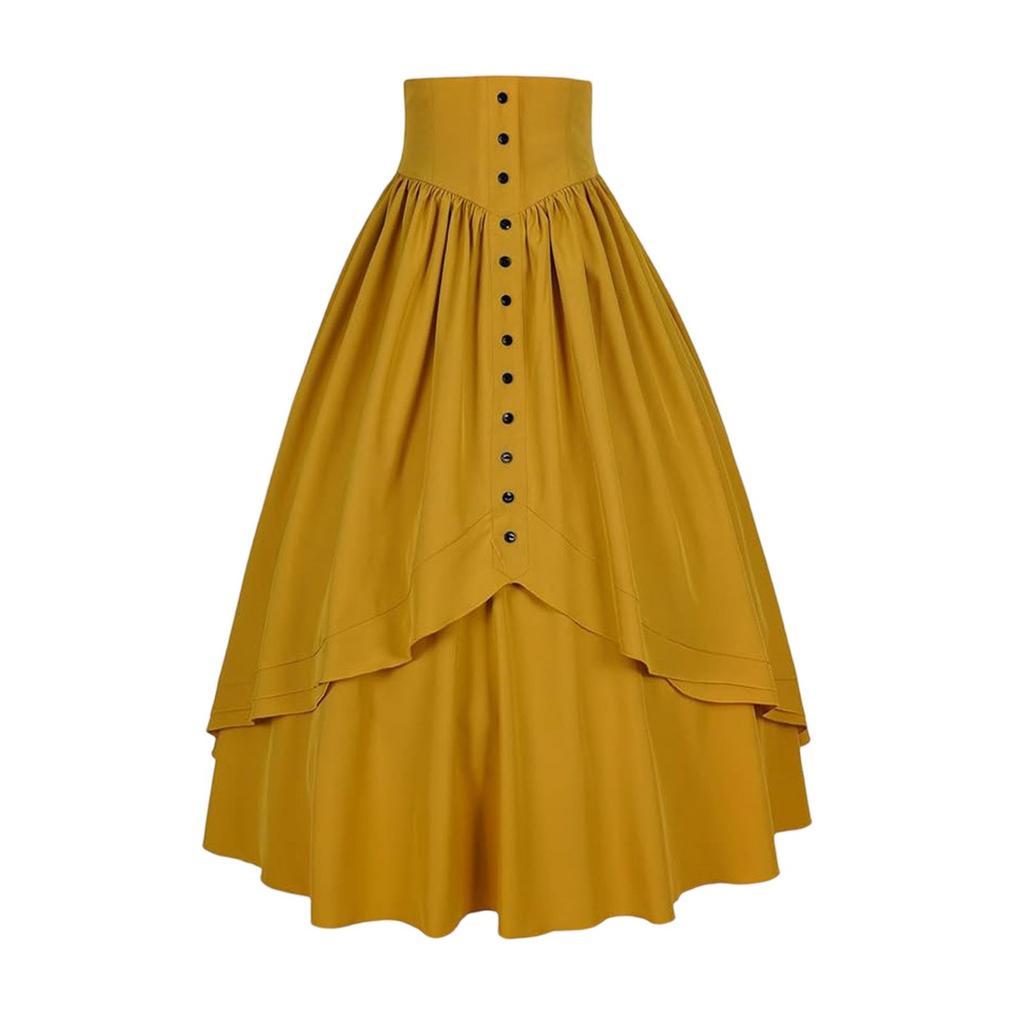 Womens Maxi Skirt Drawstring High Waisted Summer Long Skirts Lightweight Tiered Flowy Floral Pleated Skirts