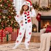 Christmas Matching Family Pajamas Mother and Son Long Sleeve One-Piece Sleepwear Set