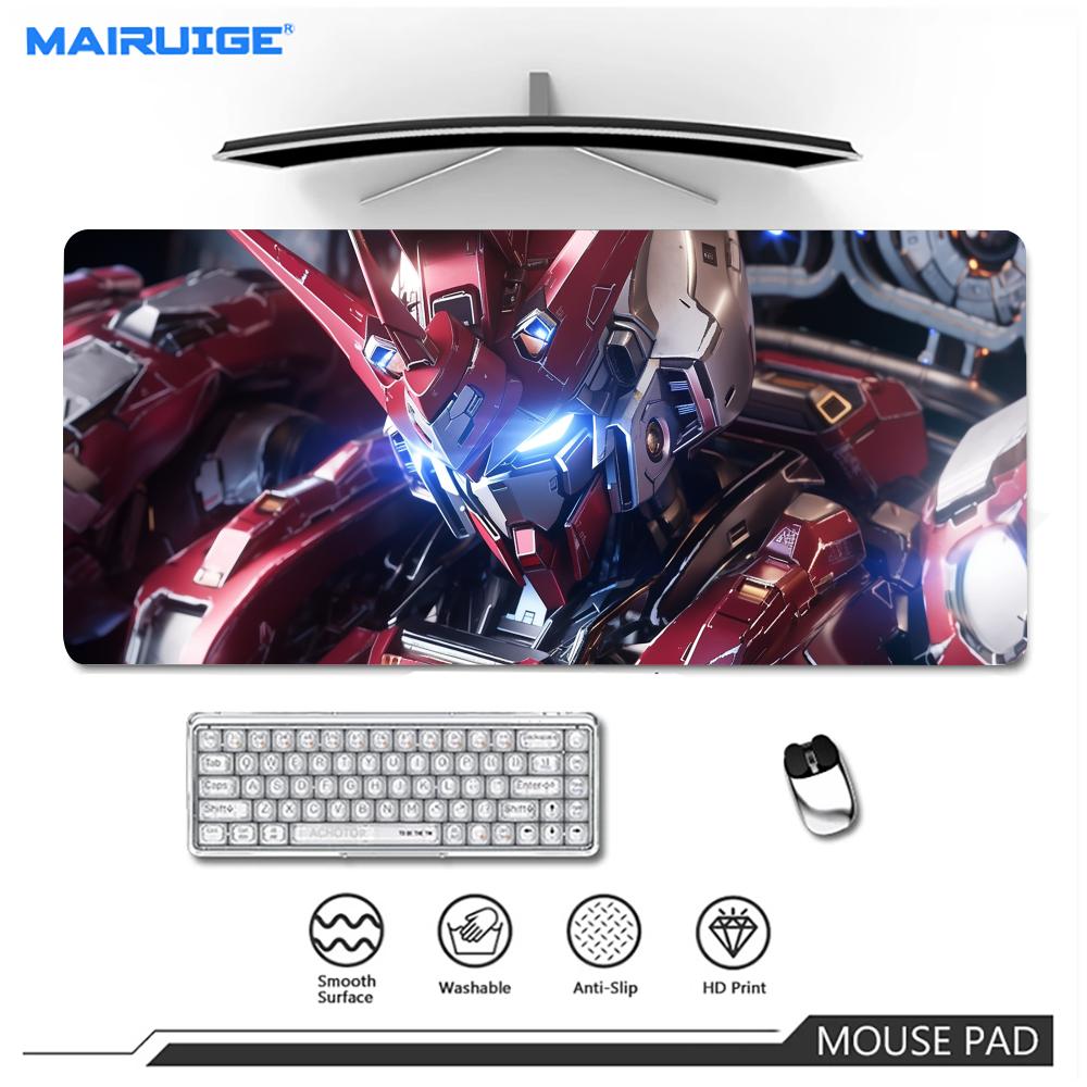 Mecha Warrior Mouse Pad Large MousePad XXL Gaming Tablet Keyboard Rubber Lock Phone Desk Mat Computer Gamers Carpet Work Office