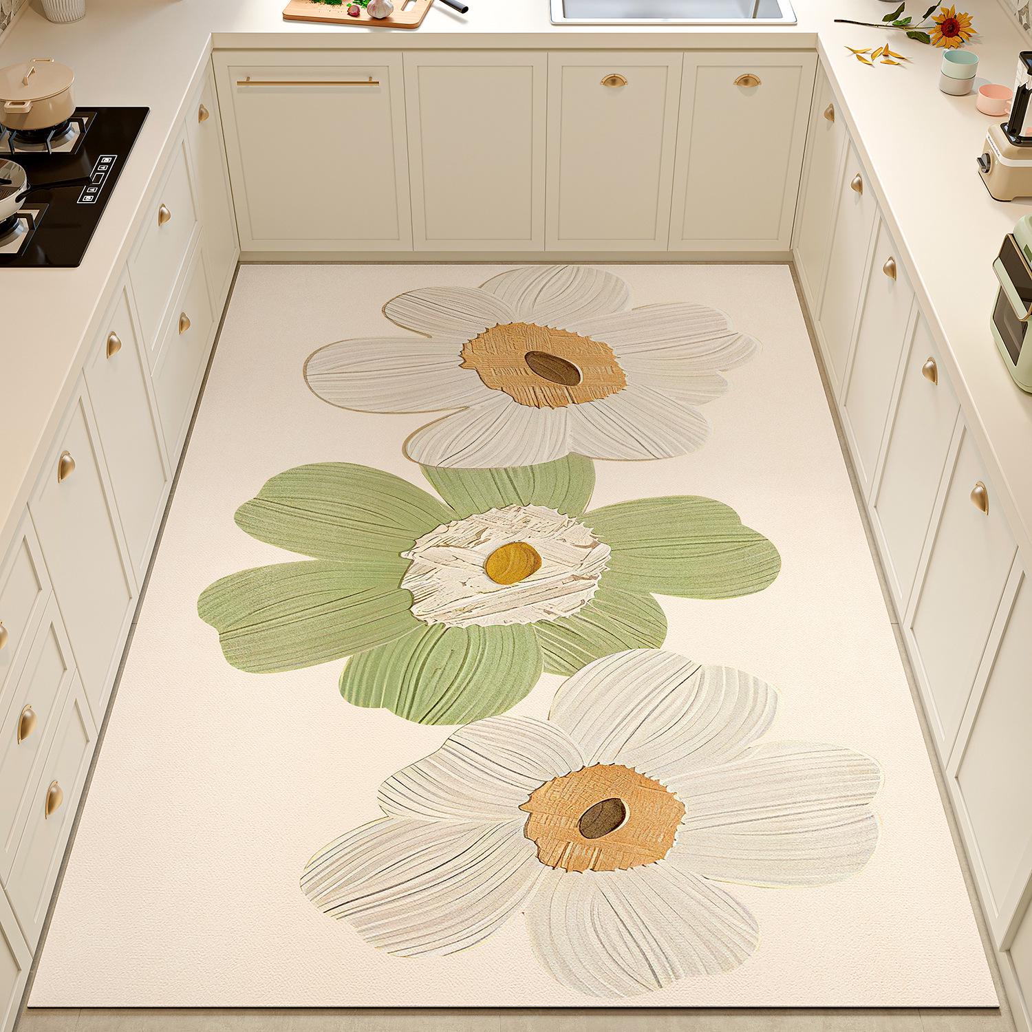 

Нескользящий Влагопоглощающий Кухонный Коврик из Диатомита - Маслостойкий, Моющийся и Водонепроницаемый 80*120 cm