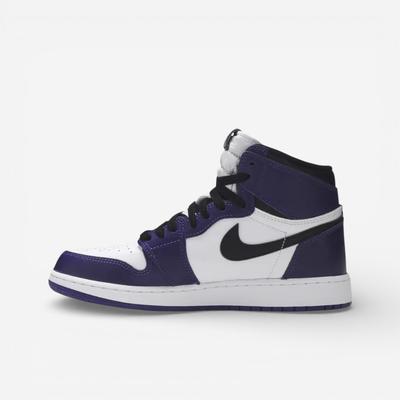 Air Jordan 1 Retro High Court Purple White (GS)