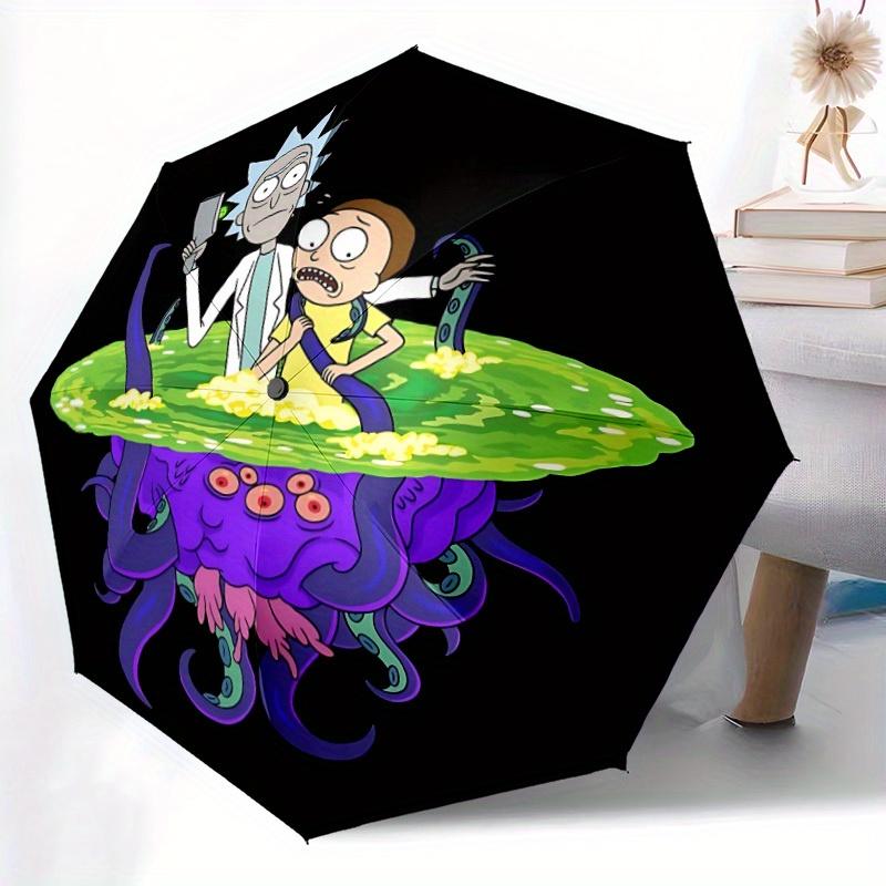 1pc Rick SanchezMorty Smith Windproof Automatic Windproof Umbrella, Lightweight for Women/Men, Perfect Christmas Gift a0811205