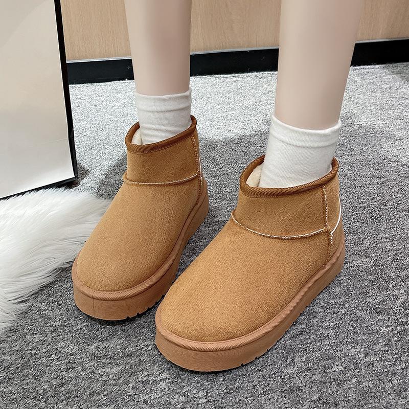 New platform cotton shoes women's versatile snow boots women's outer wear winter new heightening warm cotton shoes