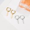 Delicate Silver Rod Drop Earrings Stylish and Timeless Ear Rings Charm Cute Silver Bar Drop Earrings for Girls and Teens
