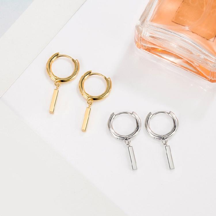 Delicate Silver Rod Drop Earrings Stylish and Timeless Ear Rings Charm Cute Silver Bar Drop Earrings for Girls and Teens