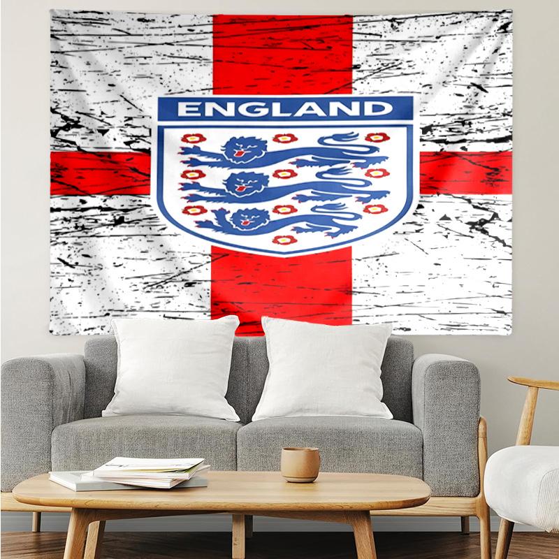 England Football Crest Printed Printed Tapestry, for Bedroom,Livingroom, dormitory, Large Wall Decor, Fabric Decor Fan Birthday Gifts