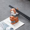 Nytt i sortimentet Japansk Stil Keramisk Hund Fransk Bulldog Teddy Ätpinnshållare Mini Söt Hem Bordsdekoration Ätpinnskudde