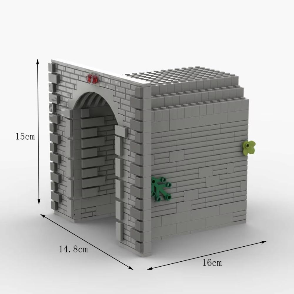 MOC Train Carriage Model, Rail Transport Vehicle, Coal Transport Vehicle, Rail Lift Pole Indicator Light, Train Accessories