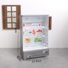 1/12 Scale Dollhouse Miniature Refrigerator Realistic Kitchen Display Furniture with Tiny Food Accessories for Kids Play