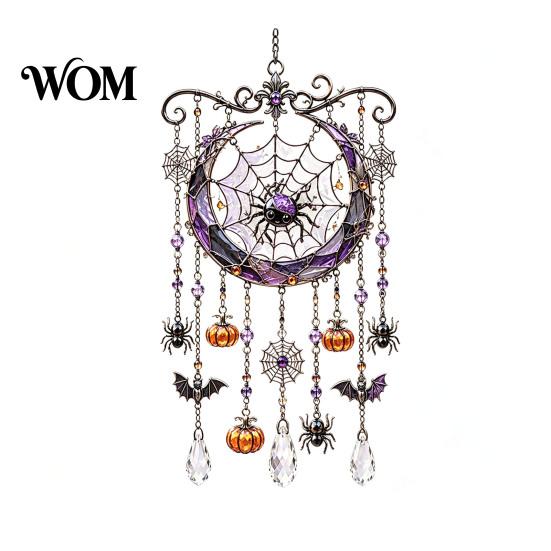 Festive Party Supplies for Halloween Acrylic Wind Chime Pendant, Crystal Suncatcher Hanging Ornaments, Decorative Romantic Breeze Balcony Window