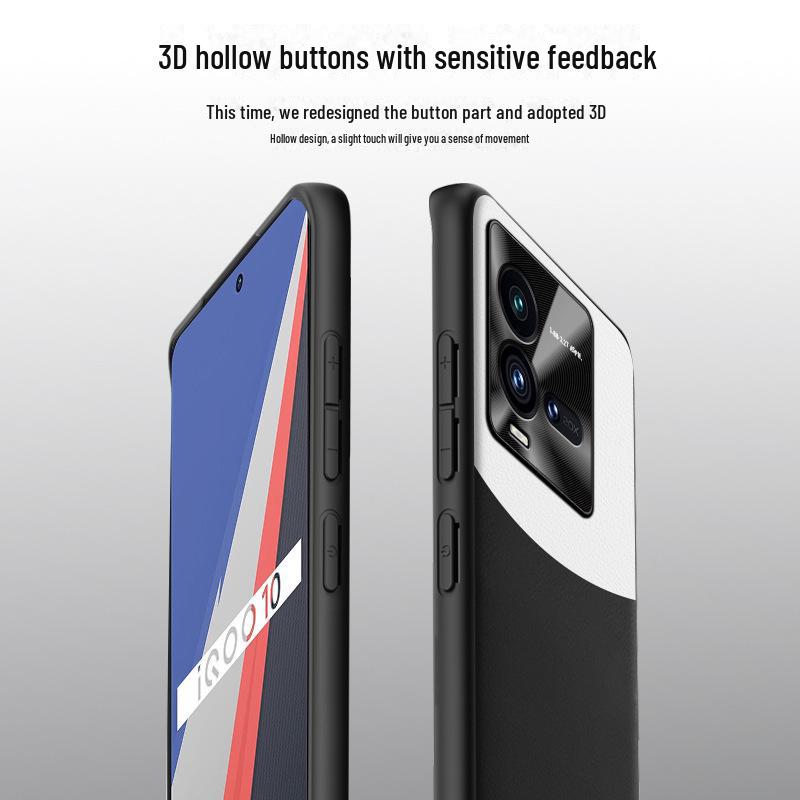 iQOO10 Liquid Leather Phone Case: Anti-Fall & Anti-Fouling Protective Cover