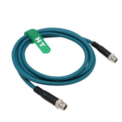 HangTon M12 8-Pole X-Code To 8-Pin X-Coded Ethernet Cat7e Cable for Cognex Data Man 260, 280, 370, 380, 470 Barcode Readers and Sensor Cameras, 3m