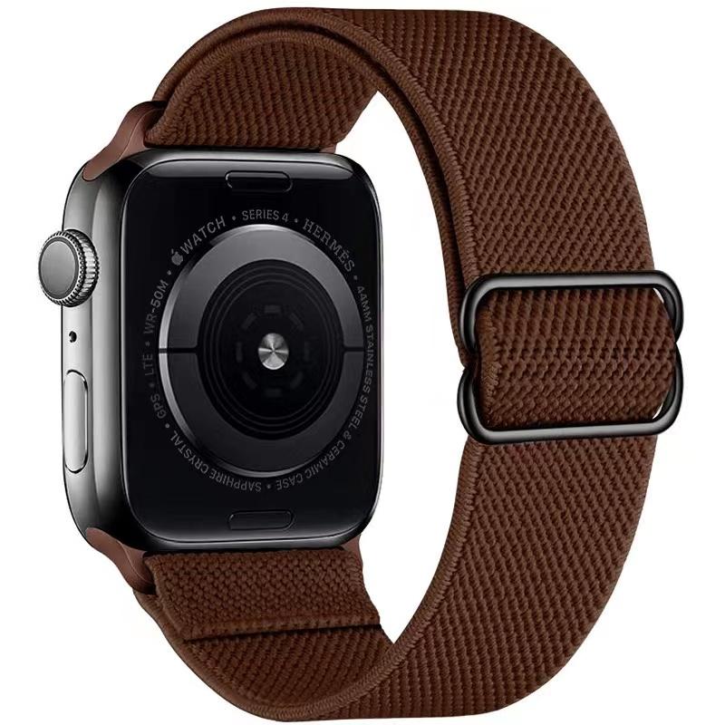 Elastic Woven Loop Strap for Apple Watch Series 8/7/6/5/4/3/2/se Adjustable Nylon Watch Strap for Iwatch 41 45mm 49mm 44 40mm Bracelet