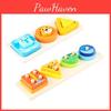 Wooden Blocks Stacking For Kids Learning Toy With Shape And Matching Animal