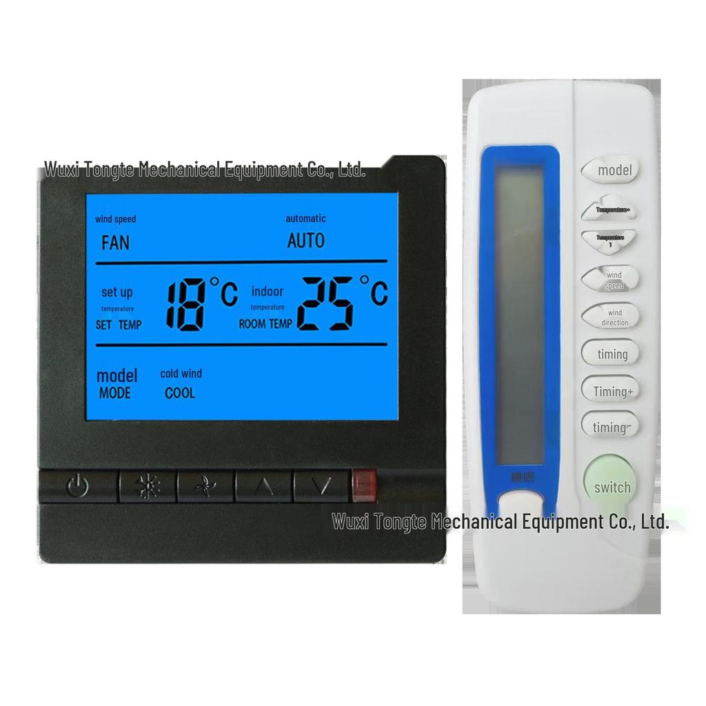 Universal LCD Thermostat Controller for Central Air Conditioner with Large Screen & Three-Speed Fan Coil Switch