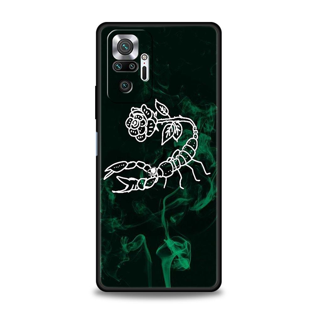 Cartoon Scorpion Phone Case For Xiaomi Redmi Note 14 13 5G 10 11 12 Pro Plus 4G 14C 13C 12C 10C Black Cover