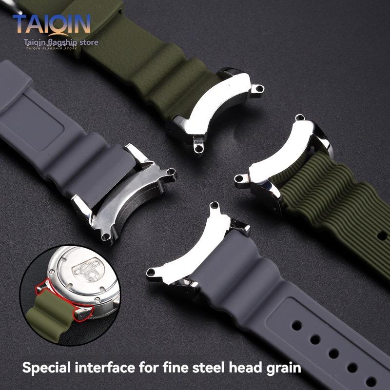 Modified Silicone Watchband For Citizen BJ8050-08E BJ8058-06 Lengthen Little Monster Bracelet Watch Strap Wristband Accessories