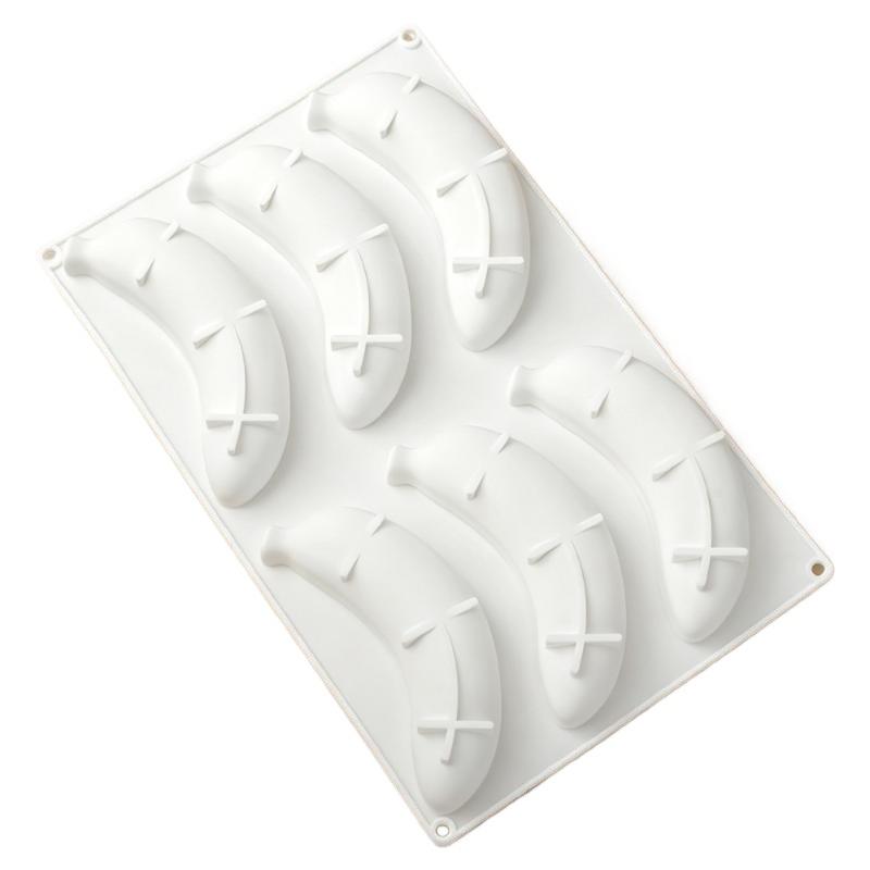 6/12 Cavity Baking Silicone Mold Food Grade Non-Stick for DIY Banana Mousse Cake Pudding Dessert Holiday Pastry Making