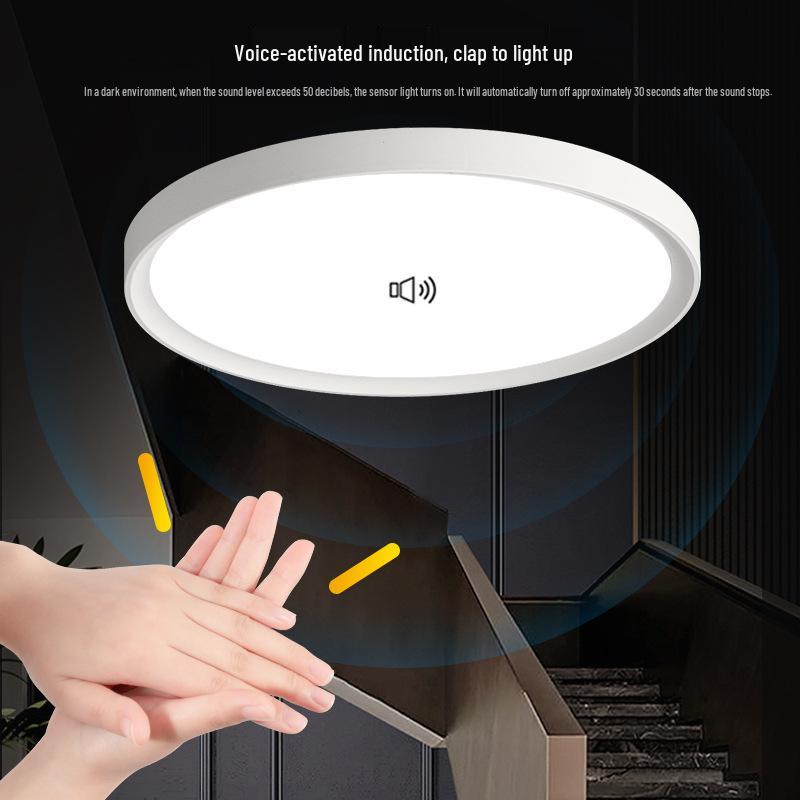 Ultra-Thin LED Radar Ceiling Light with Motion Sensor for Stairwell and Hallway