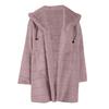 Women's Mid-length Solid Color Loose Plush Hooded Coat