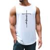 Muscleguys Men's Gym Clothes Summer Indoor Fitness Breathable Quick-dry Sleeveless T-shirts Printed Outdoor Running Tank Tops