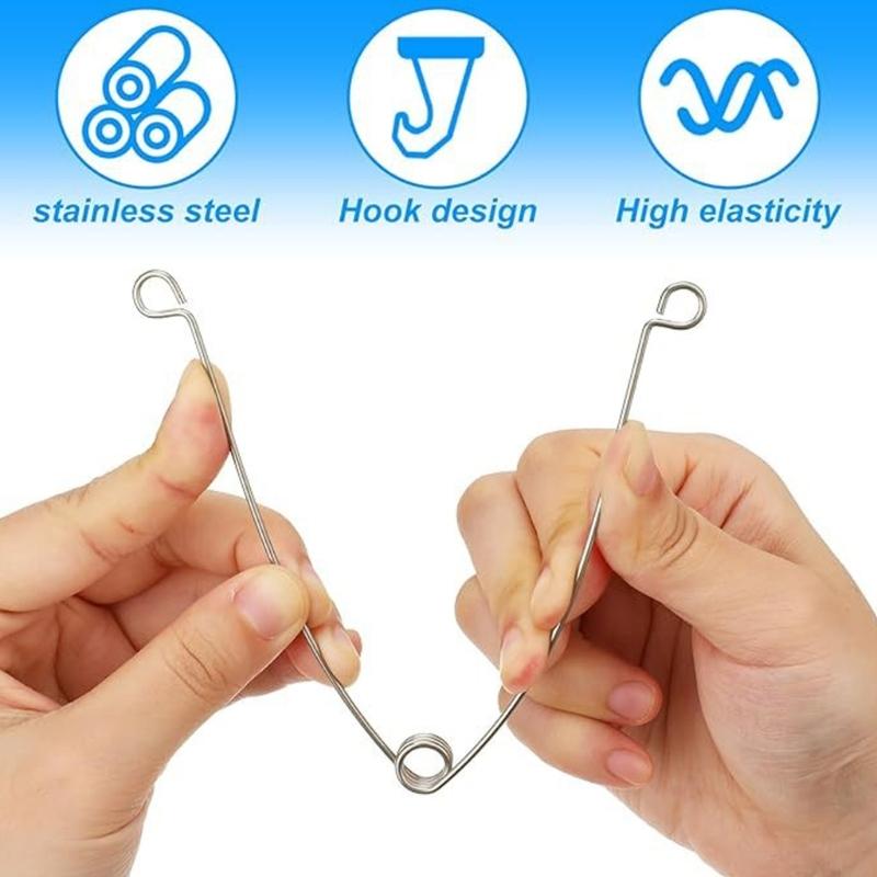 20Pcs Sturdy Stainless Steel Materials Spring Clip Convenient for Efficient Recessed Light and Fan Covers Mounting