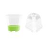 Plastic Square 3 Inch Seedling Starter Pots with Clear Dome Lids for Plant Propagation and Seed Germination Nursery Containers