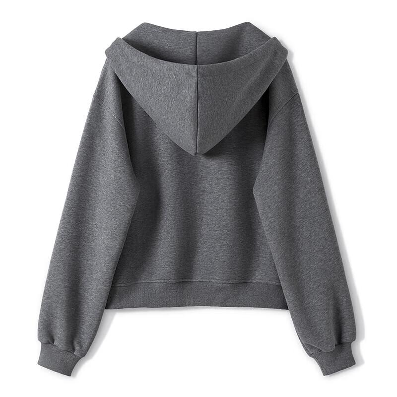 Tachile Women's 2025 Autumn Hooded Zip-Up Sweatshirt Jacket