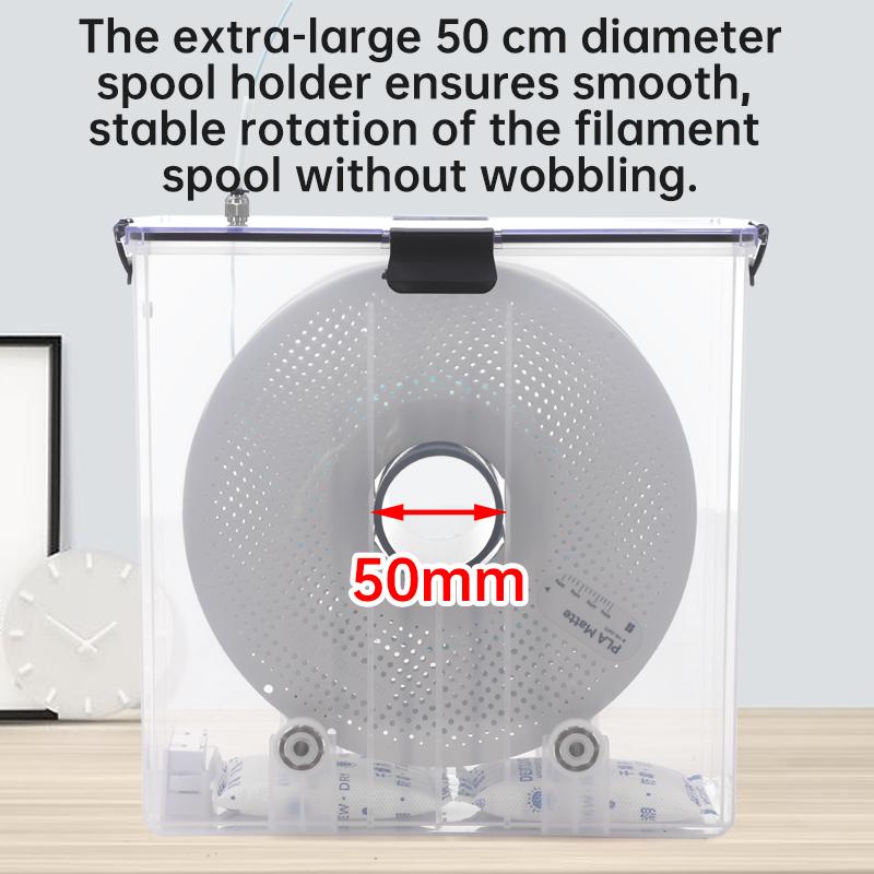 Scatola di stoccaggio per filamenti per stampante 3D Riscaldamento ad aria calda Stoccaggio Porta materiali da stampa Resistente all'umidità per scatola essiccatrice per filamenti
