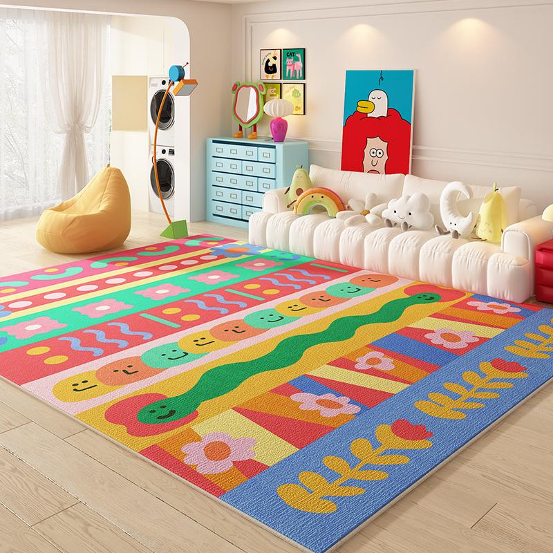 

Vikama Маленький Свежий Петлевой Ковер Гостиная Диван Дофамин Чайный Столик Грязеотталкивающий Бытовой Ковер Украшение Дома 140X250CM(4.6X8.2FT