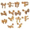 Premium Diamond Bow Earrings Stainless Steel Gold Plated Fashion Daily Earrings Women