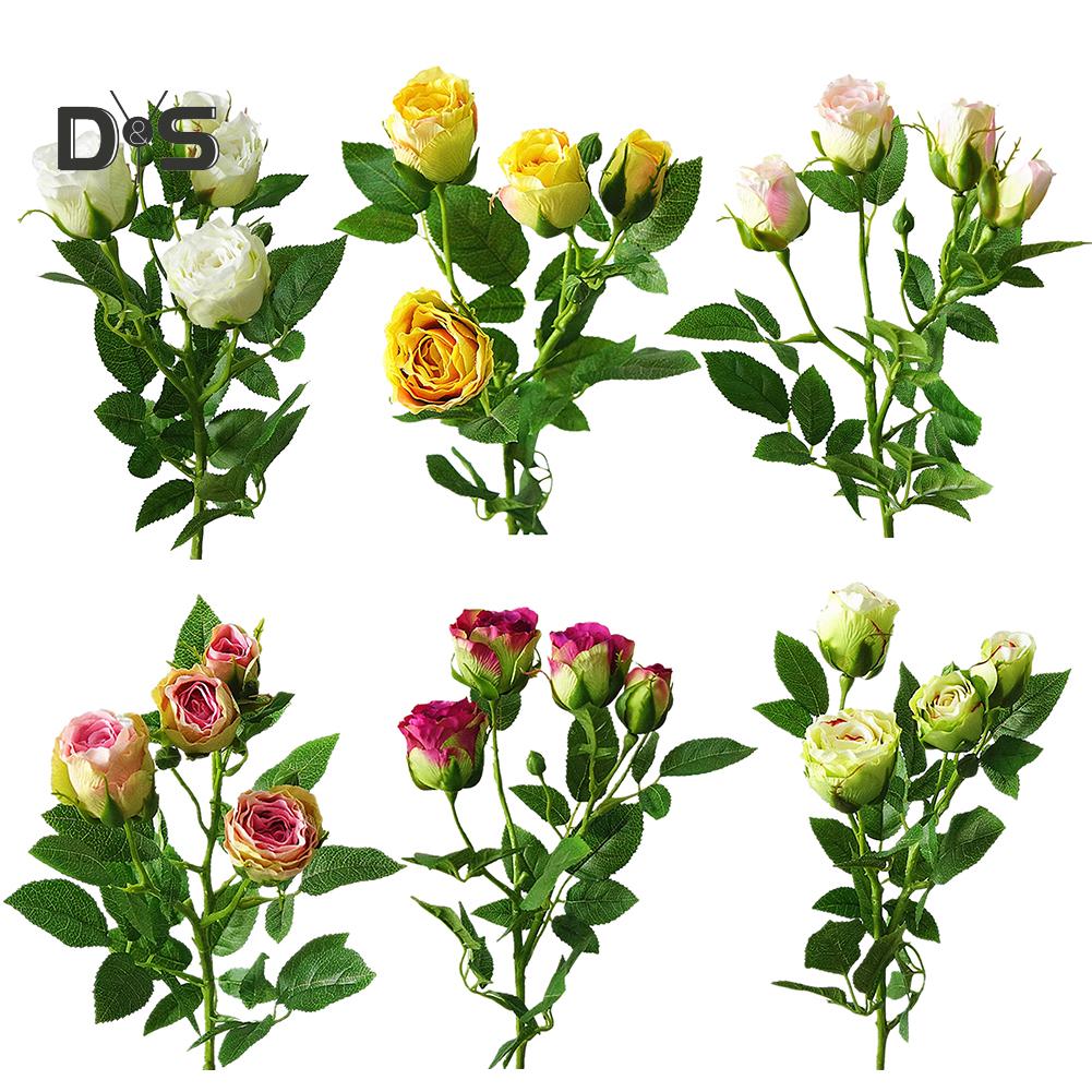 Blooming Bouquet Artificial Flower Rose Garden DIY Stage Party Wedding Holiday Craft Decor