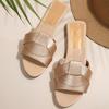 New Summer Women's Plus Size Flat Lightweight One Strap Cross Style Fashion Outdoor Slide Sandals