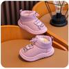 Niedliche Baumwoll-Schneestiefel mit Bärenaufdruck für Babyjungen und -mädchen - Winter-Slipper zum Hineinschlüpfen mit verdicktem Futter