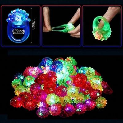 20/30/50pcs Glowing Rings LED Light Up Luminous Rings Party Favor Toys Flash Led Lights Glow In The Dark Party Supplies