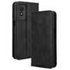 For TCL 501 Leather Case Magnetic Closing Retro Phone Cover with Wallet Stand