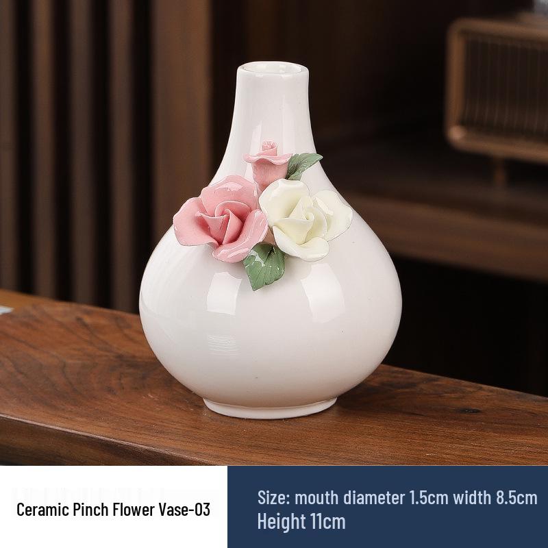 Hand-Pinched Ceramic Vase: Travel Souvenir & Home/Office Decor