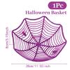 Halloween Spider Web Dessert Basket Halloween Party Decor 2025 Candy Bowl Haunted House Trick or Treat Party Supplies Snack Tray