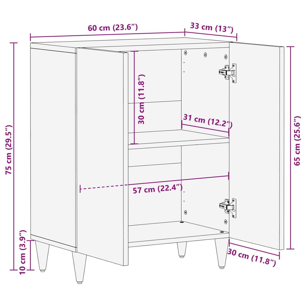 Storage Cabinets Multicolored 60 X 33.4 X 75.1 Cm