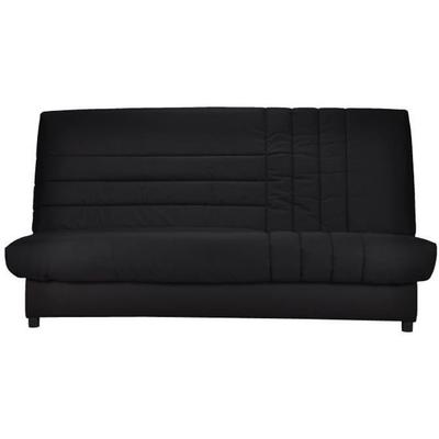 COMFORT BULTEX 3-seater Sofa Bed - Black Fabric - Made In France - L 192 X D 95 Cm - BEIJA
