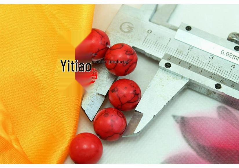 Handmade 14mm Synthetic Red Turquoise Beads - 28 pcs/strand