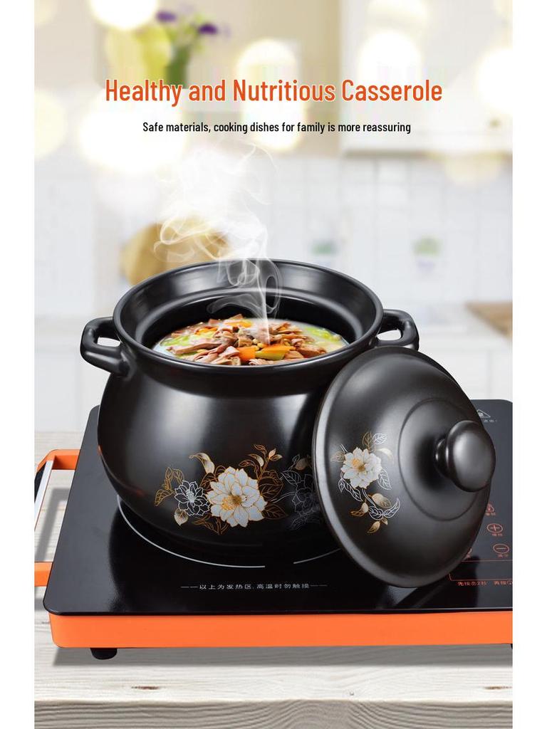 Keramický hrnec odolný vůči vysokým teplotám pro vaření gulášů, polévek a kaší