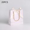 20pcs Pretty Paper Gift Bag Present Box For New Year Birthday Wedding Party DIY Gift Packaging Bow Handbag Christmas Gift Bags
