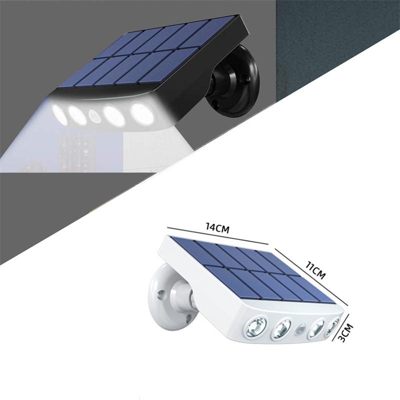 

Новые солнечные светильники для наружного освещения дома, двора, газона, сада, настенные светильники, сельские уличные светильники, индукционный мониторинг, уличные светильники 【1PCS】Cold Light белый