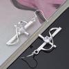 Luxury Rhinestone Cross Earrings Fashionable Elegant Creative Drop Earrings For Women Stylish Jewelry Gift