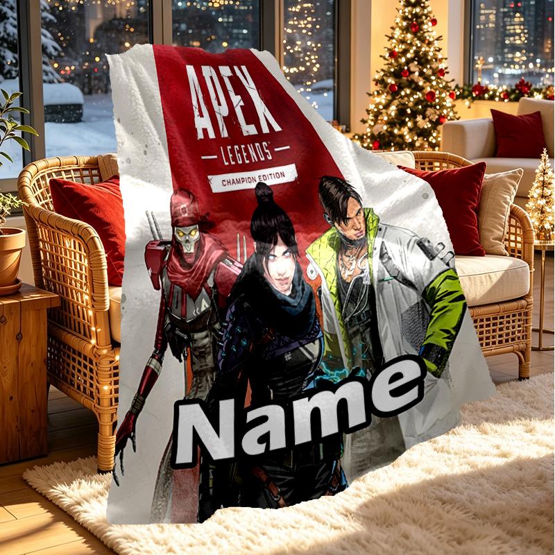 Custom Name Personalized Apex Legends Print Blanket, Home Decor, Bedroom, Sofa, Camping, Couch, Gifts for Birthday Christmas