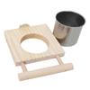 Parrot Feeder Perch for Cage Hanging Bird Feeders with Stainless Steel Food Water Bowl Feeding Cups with Perch Platform