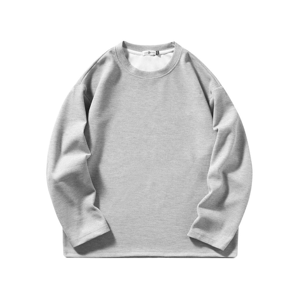 Men'S Fleece Round Neck Pullover With Fleece Solid Color Hoodie And Fleece Fleece Fleece Jacket