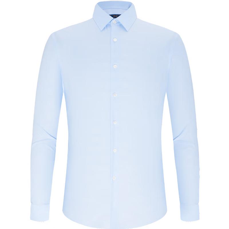 EMZ Erdos Men s Mulberry Silk Blend Long-Sleeve Formal Shirt 43